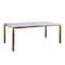 Armen Living Sienna Outdoor Eucalyptus Dining Table with Gray Teak Finish and Super Stone Top LCSIDIEUC - alternate 3